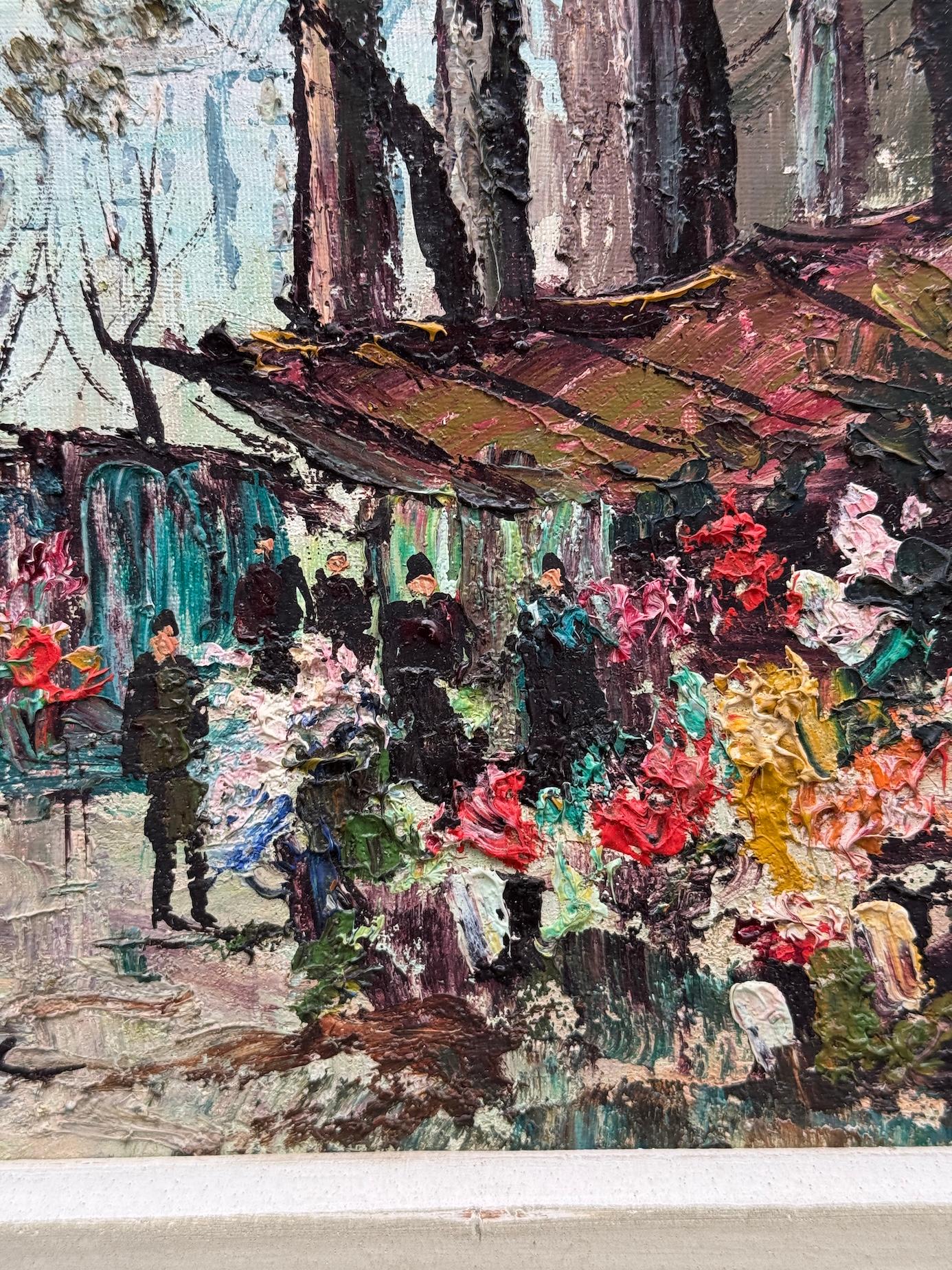 Impressionistische französische Ansicht von La Madeleine Paris, Frankreich, Mitte des Jahrhunderts (Impressionismus), Painting, von Y.Gonez