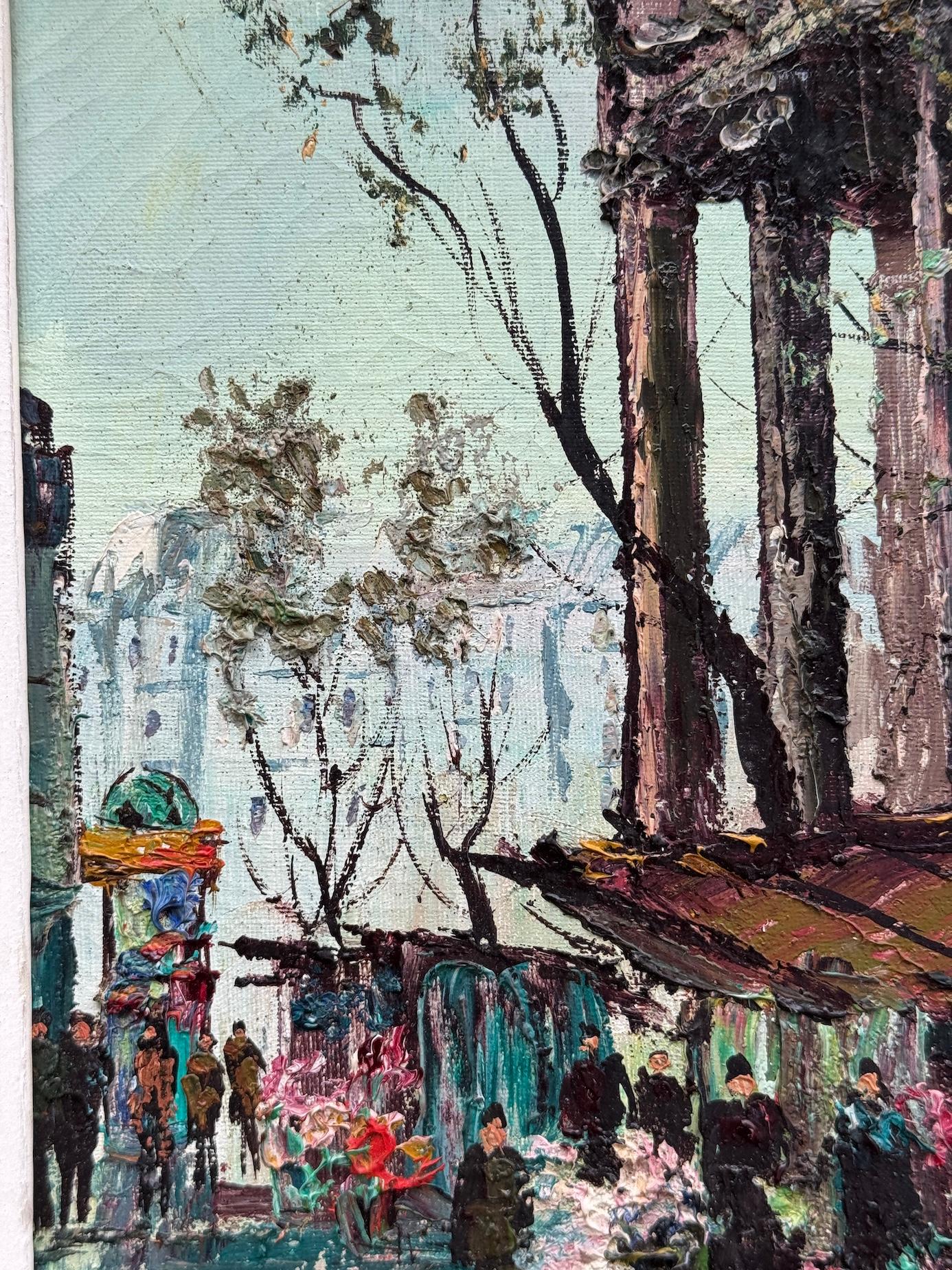 Impressionistische französische Ansicht von La Madeleine Paris, Frankreich, Mitte des Jahrhunderts im Angebot 1
