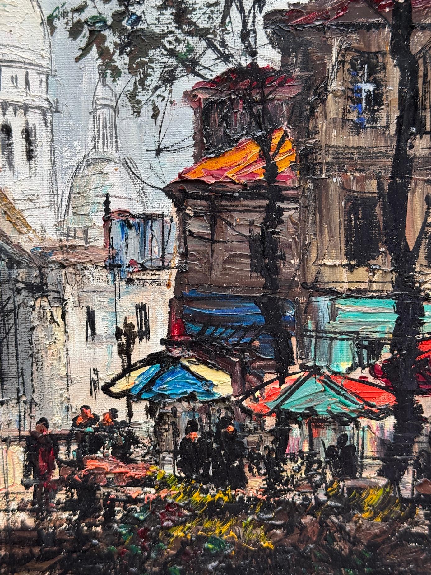 vue impressionniste française du milieu du siècle de Montmartre, Paris, France en vente 2