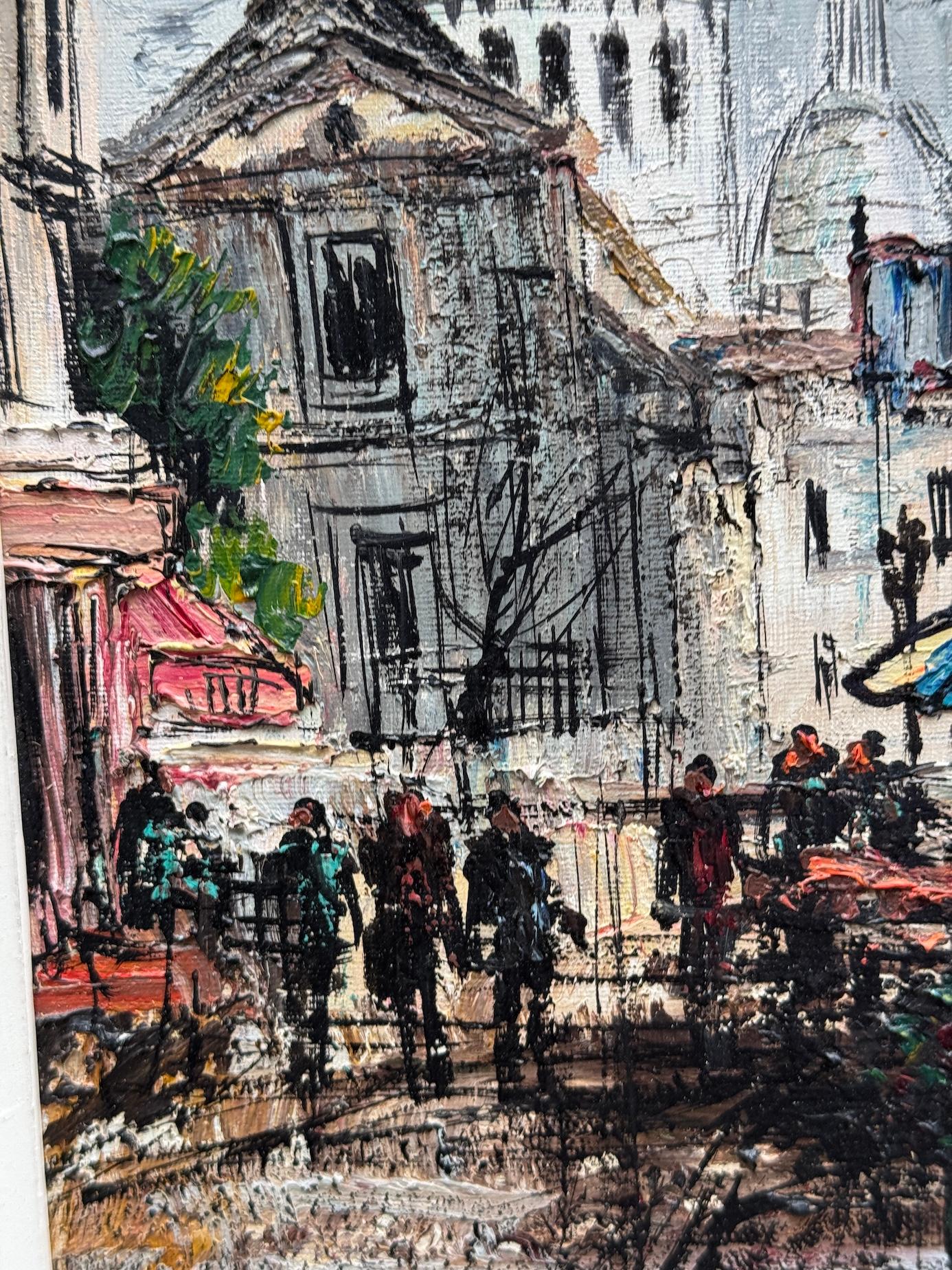 vue impressionniste française du milieu du siècle de Montmartre, Paris, France en vente 4