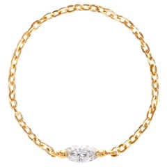 YI Collection Diamond Marquise Chain Ring