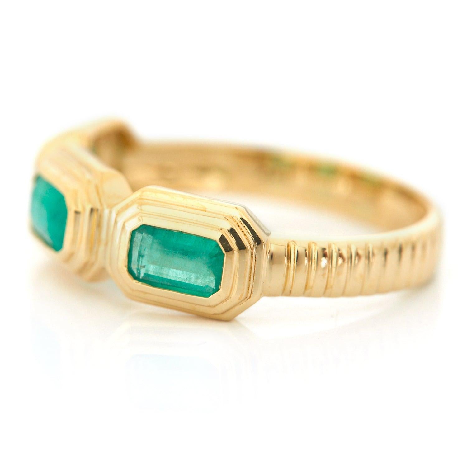 For Sale:  YI Collection Emerald Baxter Ring in 18k 5