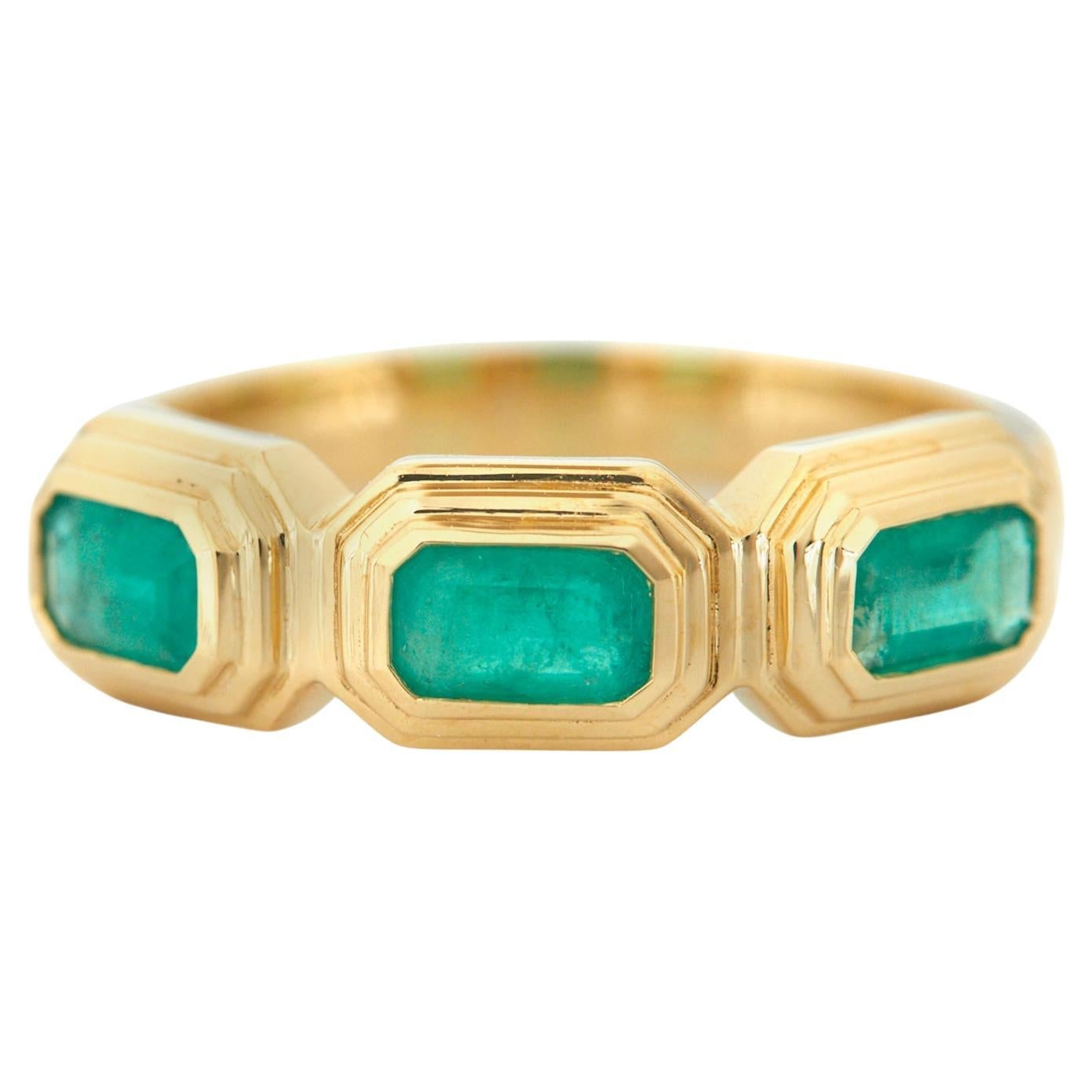 For Sale:  YI Collection Emerald Baxter Ring in 18k