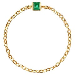 YI Collection Emerald Petite Chain Ring