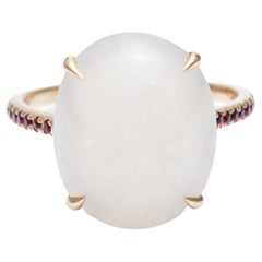 YI Collection Jade & Ruby Globe Ring