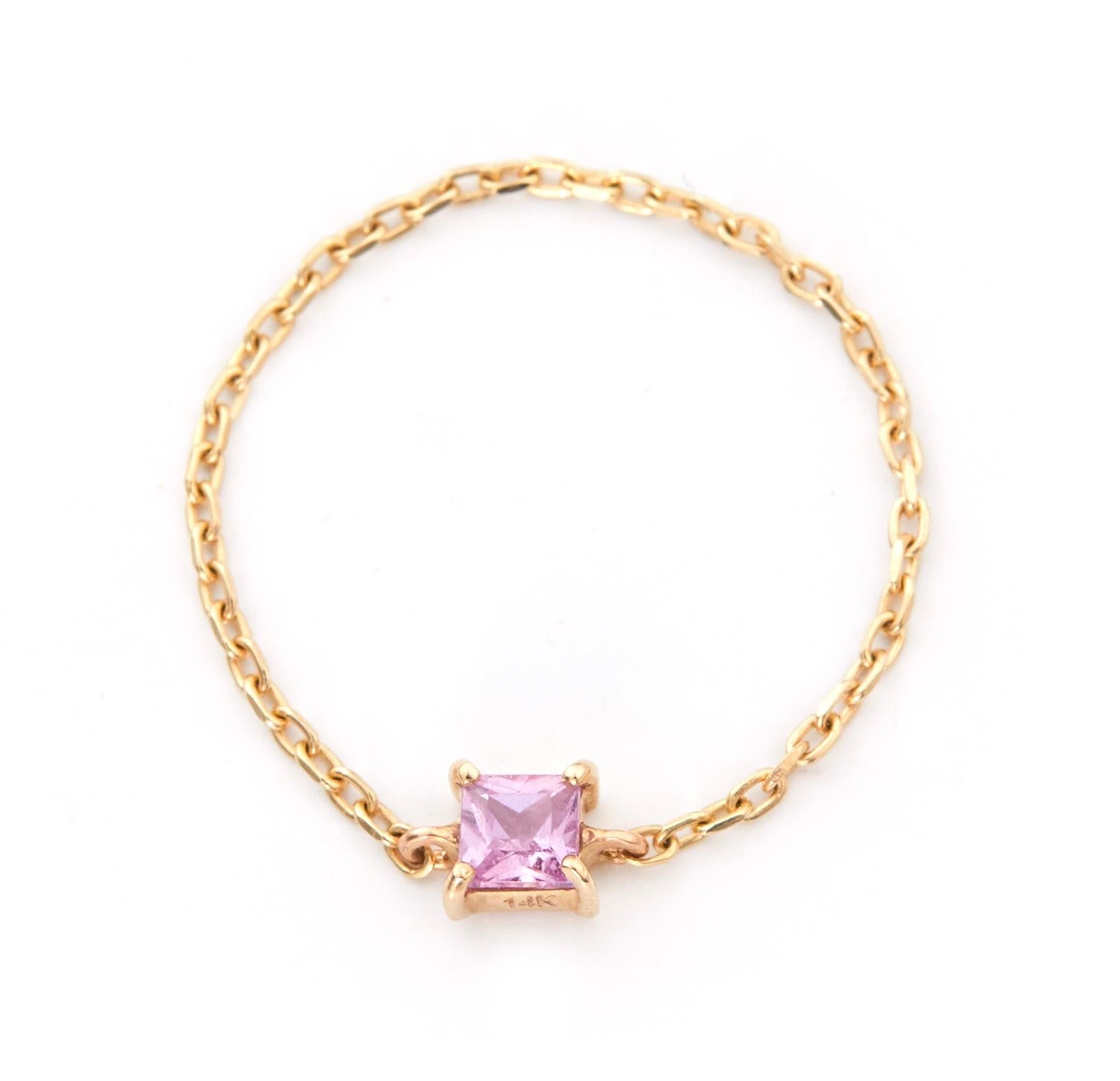 YI Kollektion Ring mit rosa Saphirkette im Zustand „Neu“ im Angebot in New York, NY