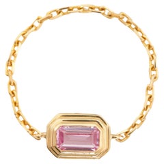 YI Collection Pink Sapphire Frame Chain Ring