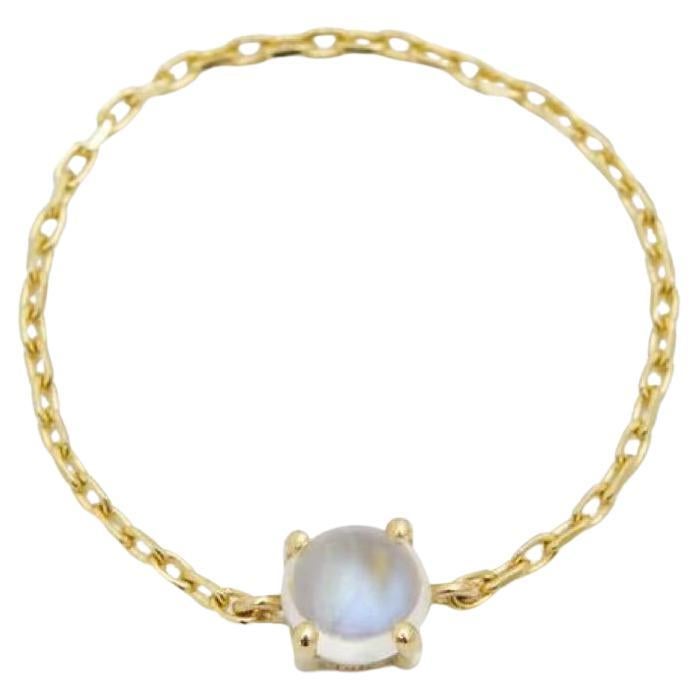 YI Collection Rainbow Moonstone Chain Ring For Sale