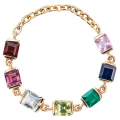 YI Collection Rainbow Stones Chain Ring