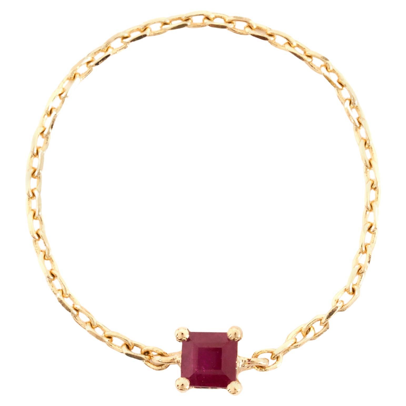 YI Collection Ruby Chain Ring For Sale