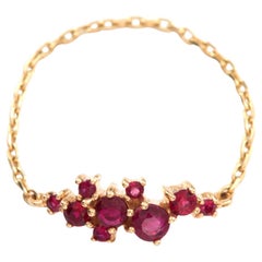 YI Collection Ruby Cluster Chain Ring