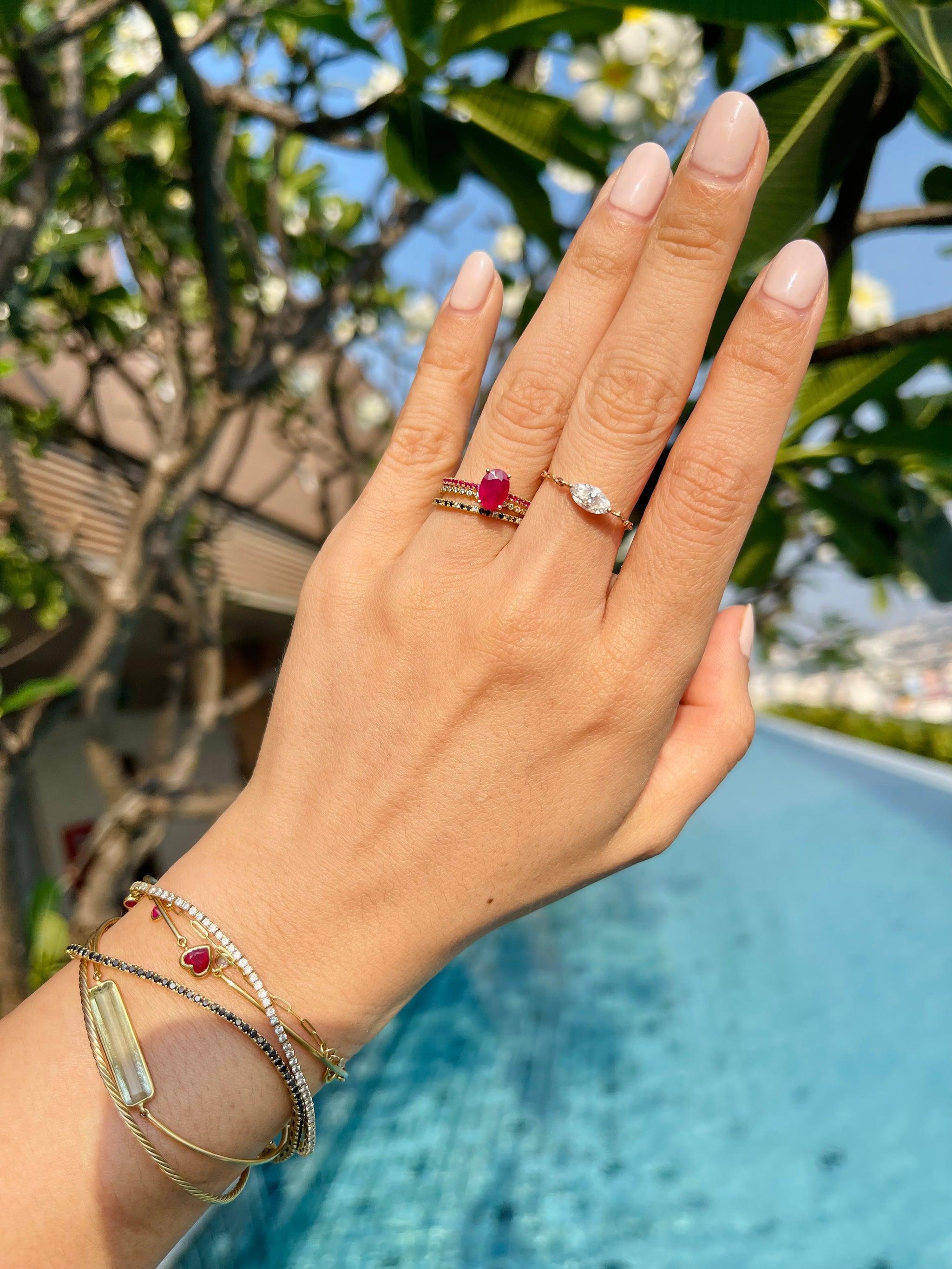 Modern YI Collection Ruby Essentials Ring in 18k For Sale