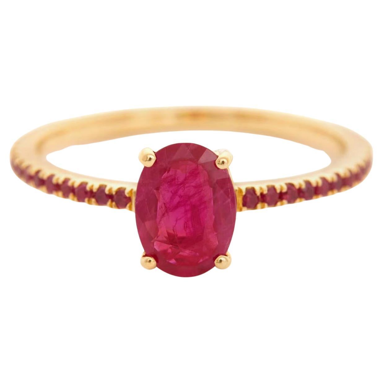 YI Collection Ruby Essentials Ring in 18k For Sale