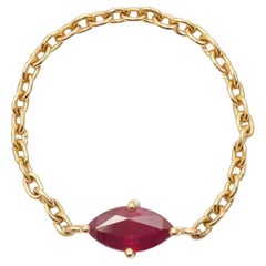 YI Collection Ruby Marquise Supreme Chain Ring