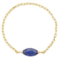 YI Collection Sapphire Marquise Chain Ring