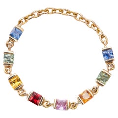 YI Collection Sapphire Rainbow Petite Chain Ring