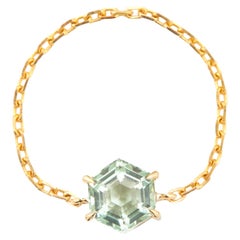 YI Collection Tourmaline hexagon Chain Ring