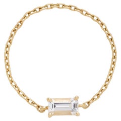 Anillo de cadena Topacio Blanco Colección YI