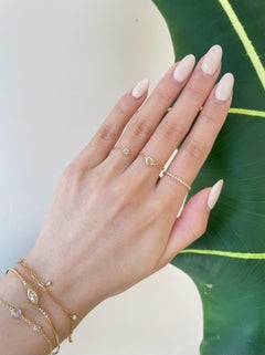 YI Collection Yellow Diamond Heart Chain Ring