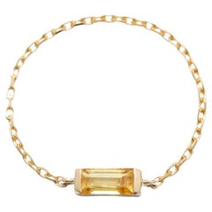 YI Collection Yellow Sapphire Baguette Chain Ring
