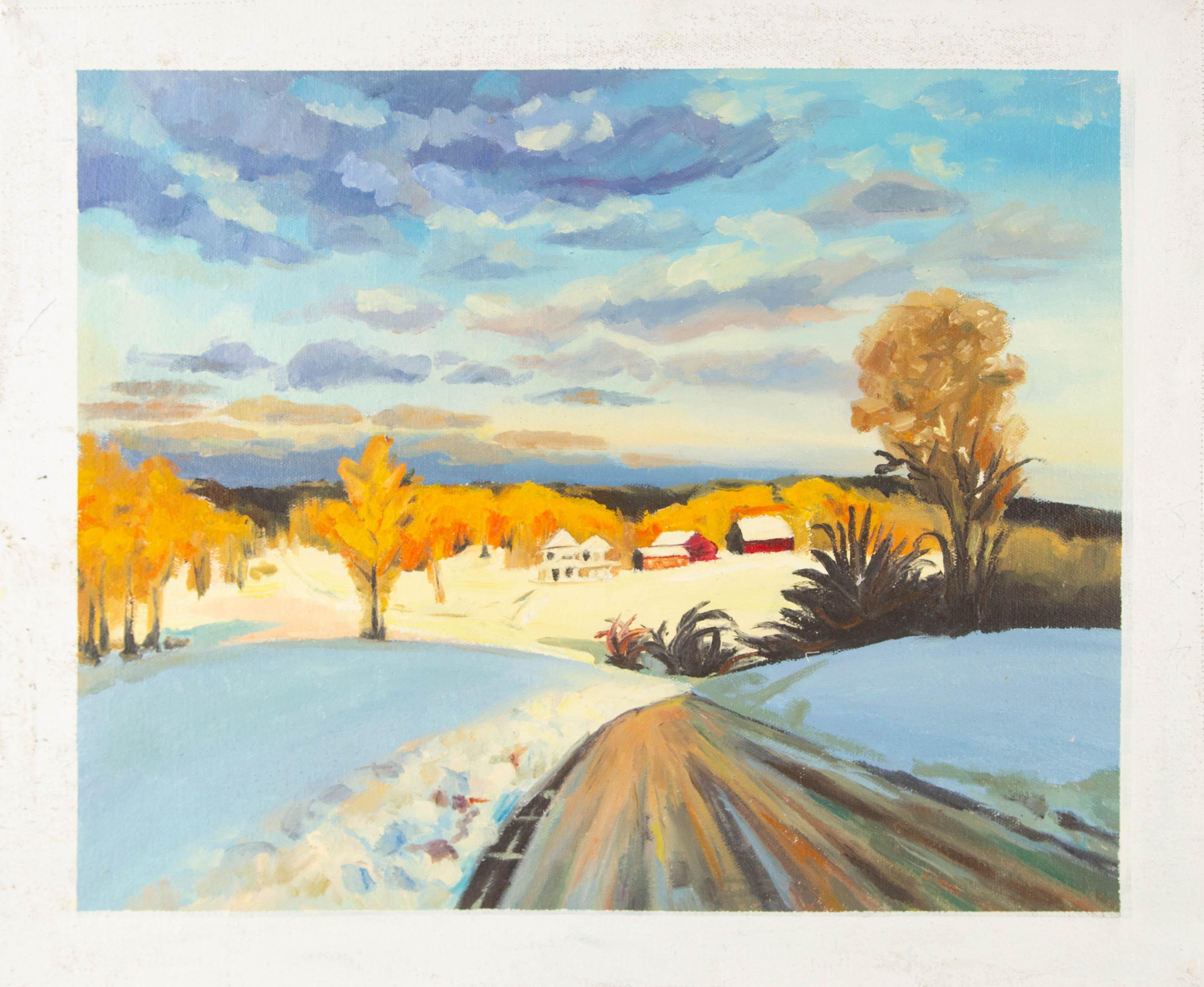 Yi Wang Landscape Original Oil On Canvas 