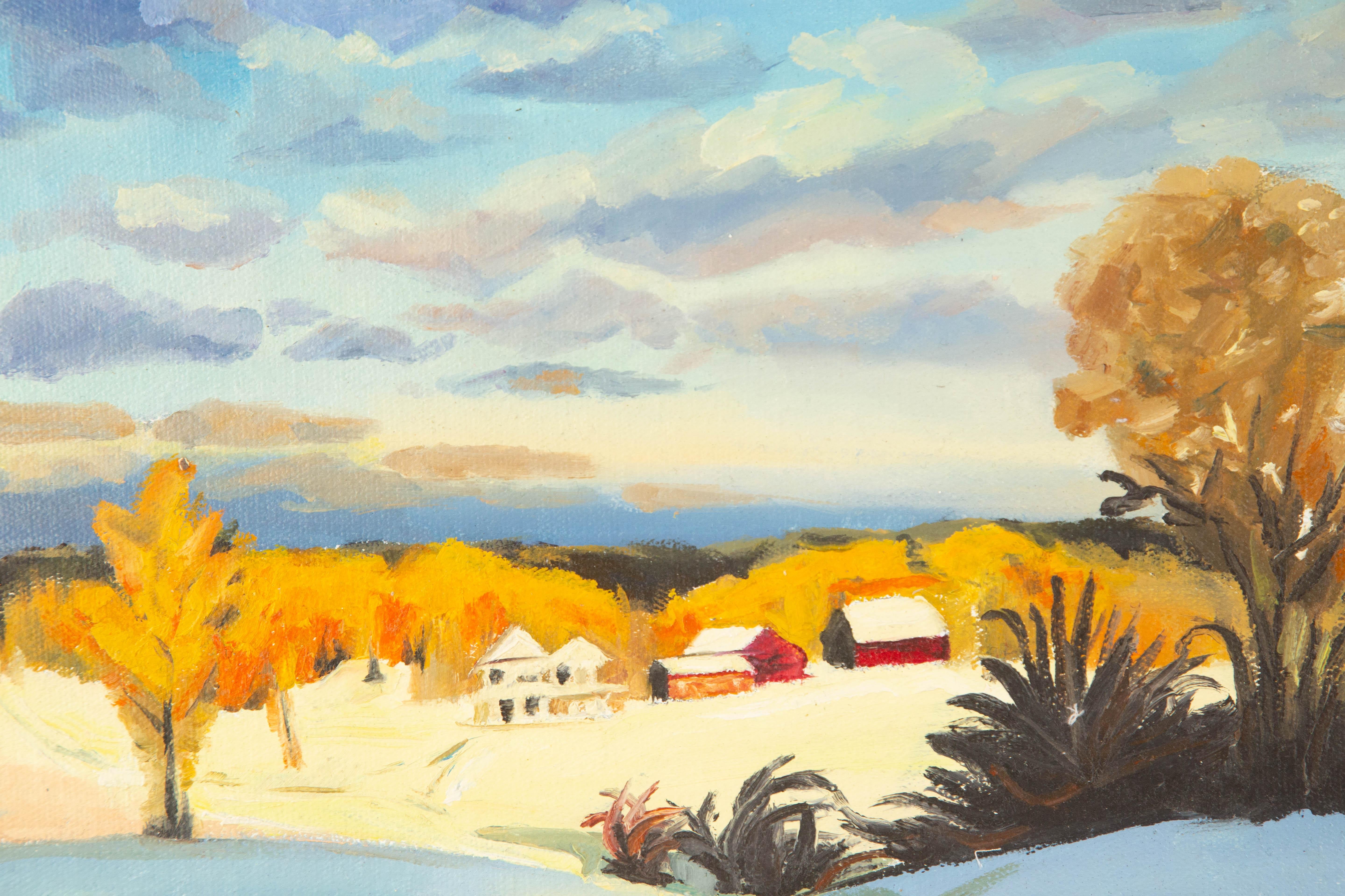 Yi Wang Landscape Original Oil On Canvas 