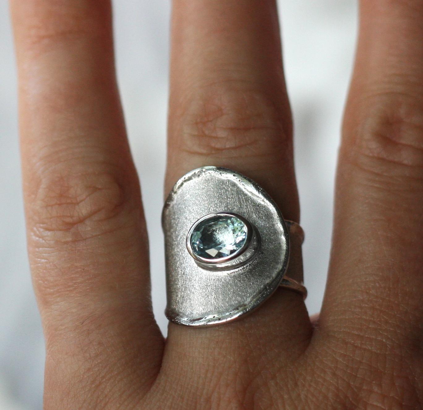 artisan aquamarine engagement rings