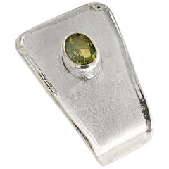 Yianni Creations Peridot Fine Silver and Palladium Pendant Necklace