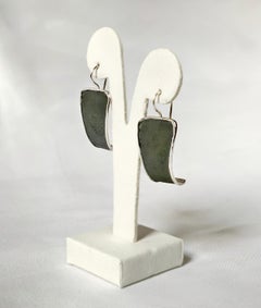 Yianni Creations Fine Silver and Black Oxidized Rhodium Dangle Earrings