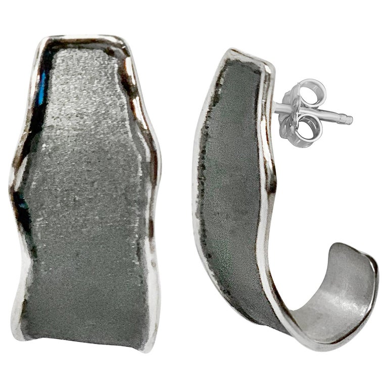 Artisana Orecchini Donna In Argento Sterling 925 Rodiato Con Ambra Baltica - Lunghezza 4 Cm - Confezione Regalo