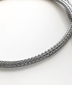 Yianni Creations Fine Silver and Palladium Handwoven Rope Necklace