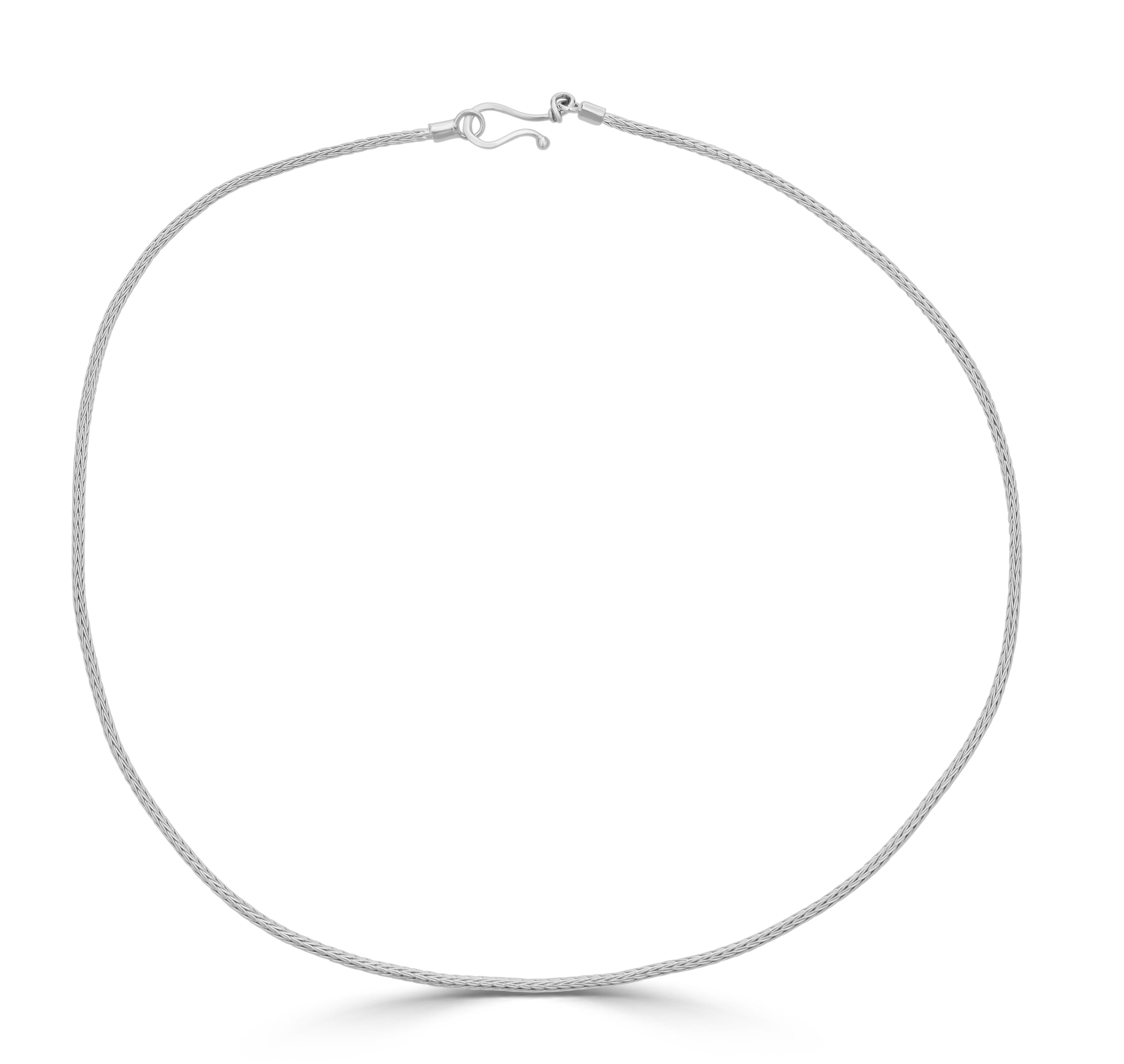 Contemporain Yianni Creations Collier de cordes tissée à la main en argent fin et palladium en vente