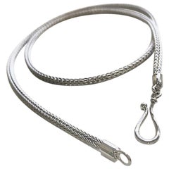 Yianni Creations Fine Silver and Palladium Handwoven Rope Necklace