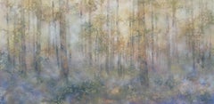 Un après-midi à Meudon par CHEN Yiching - peinture contemporaine de Nihonga, forêt