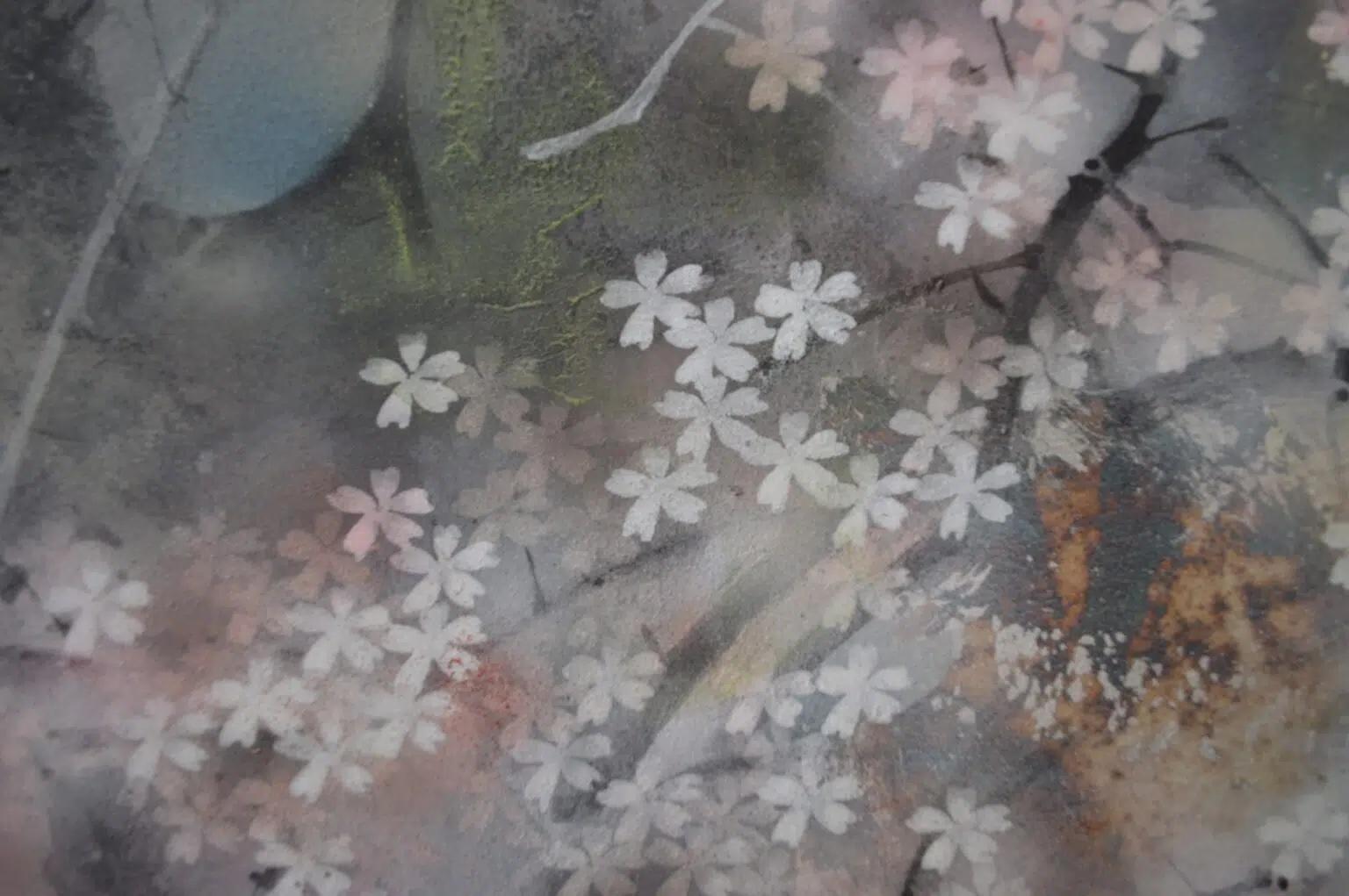 Awakening von CHEN Yiching - Nihonga-Malerei, Blumen, Nature im Angebot 1