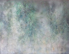 Blast by CHEN Yiching - Contemporary Nihonga painting, flora, green