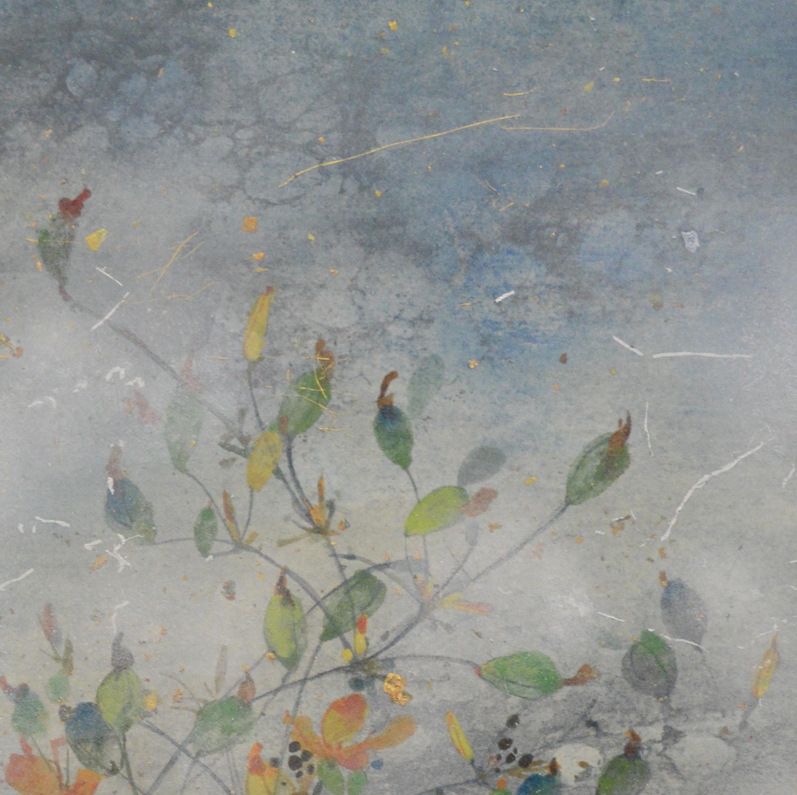 Brisa II de Chen Yiching - Pintura nihonga contemporánea, floral, tonos claros en venta 2