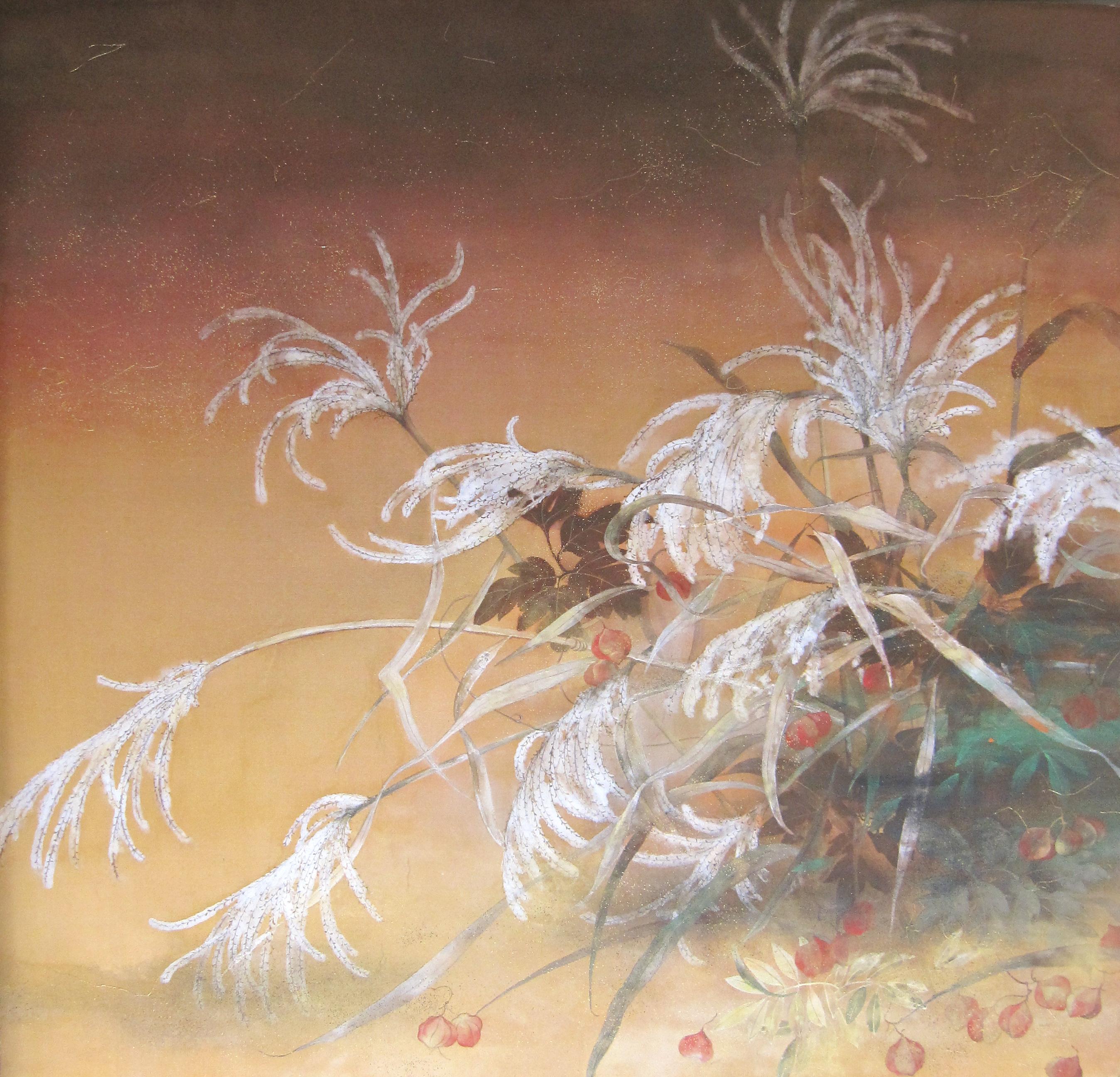 Yiching Chen Figurative Painting - Brise d'Automne, Contemporary Nihonga (Japanese Painting)