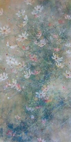 Danse de CHEN Yiching - Peinture contemporaine de Nihonga, fleurs