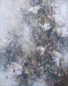 Flax Field (Linière) by Chen Yiching - Contemporary Nihonga Painting, Flora