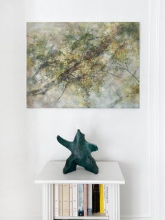 Goldregen von Chen Yiching - Contemporary nihonga painting, Flora, Gelbtöne