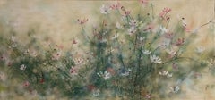 Happiness by Chen Yiching, peinture contemporaine Nihonga, fleurs, 59-In Wide