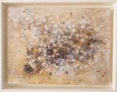 Hide and seek by Chen Yiching -Contemporary nihonga painting, flora, soft colors