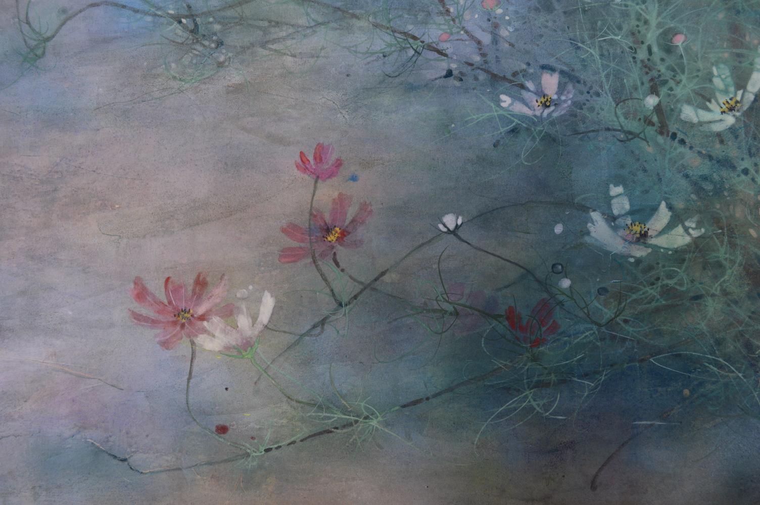 Innocence by Chen Yiching - Contemporary nihonga painting, flowers, blossoming For Sale 3