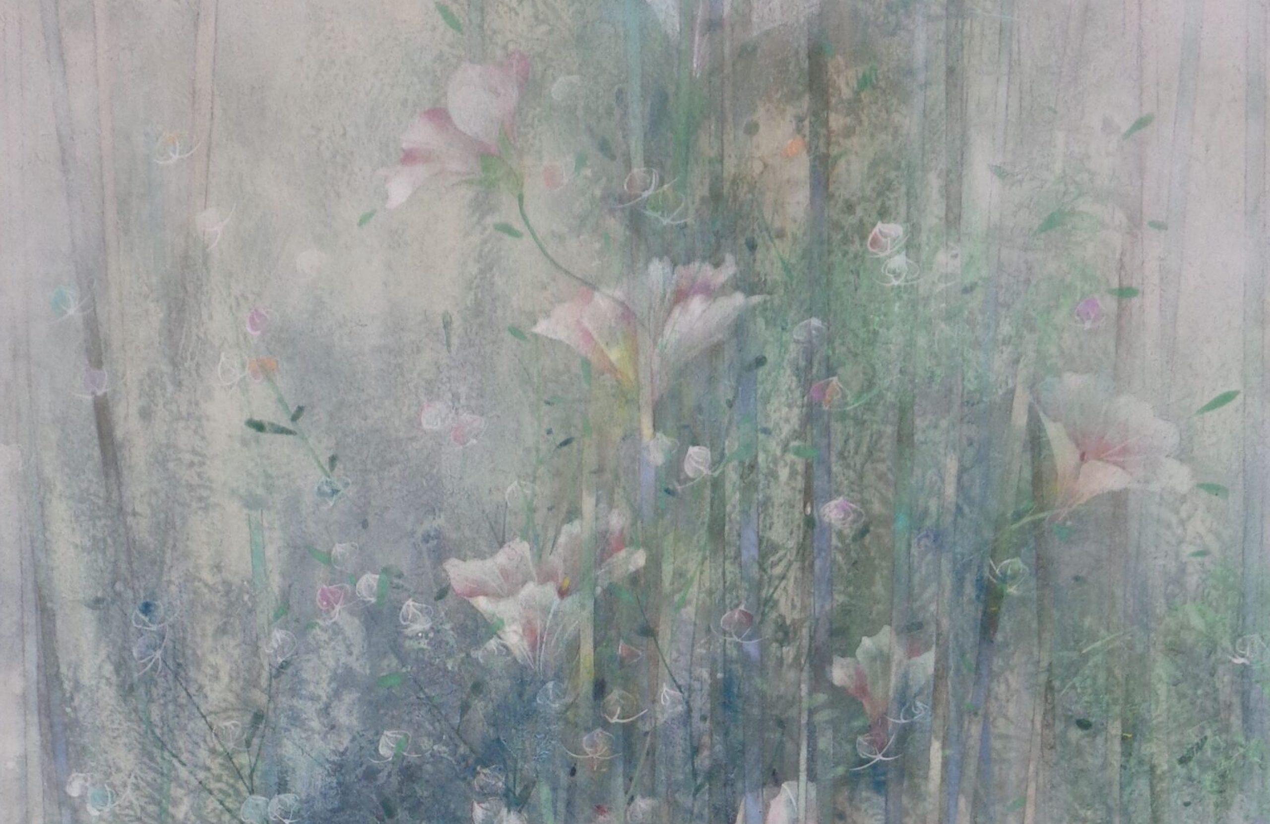Forschung von Chen Yiching - Zeitgenössische Nihonga-Malerei, Blumen, Frühling, Flora im Angebot 1