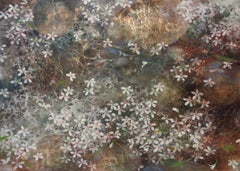 Neve di maggio II di Yiching Chen - Pittura Nihonga, flora, tonalità della terra