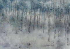Solitude by CHEN Yiching - Contemporary Nihonga painting, forest