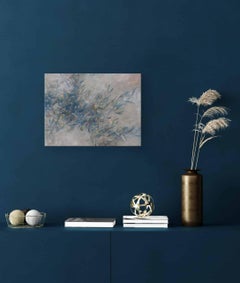 Wind II by Chen Yiching - Contemporary nihonga painting, soft colors, tree