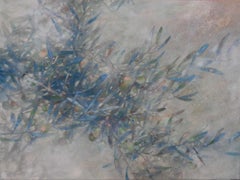 Wind II von Chen Yiching - Zeitgenössische Nihonga-Malerei, weiche Farben, Baum