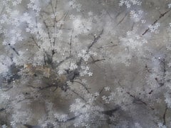 Yozakura by CHEN Yiching - Contemporary Nihonga painting, flowering tree